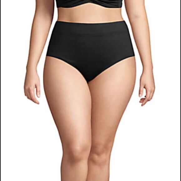 New Land’s End tummy control high waist full coverage swim bottoms Black 12 - Picture 4 of 8